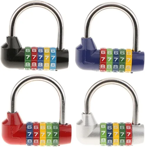 Miniatura 4 de 5 Dial Digit Combination Number Padlock Luggage Bag Travel Luggage Pad Lock, 4 Assorted