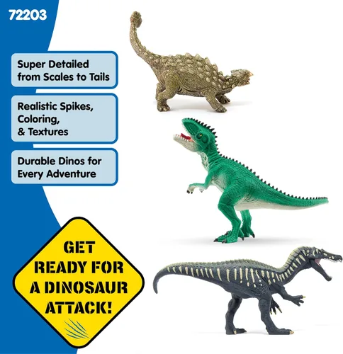 Miniatura 3 de Schleich Dinosaurs - Ataque del Trío de Dinosaurios - Juguetes de dinosaurios para niños y niñas - Figuras de dinosaurios para niños a partir de 5