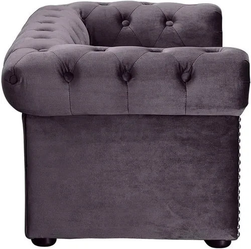 Miniatura 3 de TOV Furniture The Dachshund Collection - Sofá elevado tapizado de terciopelo hecho a mano para mascotas, color gris