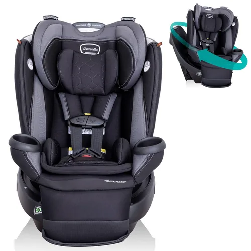 Miniatura 13 de Evenflo Revolve360 Extend Asiento de Auto Convertible con Rotación de 360 Grados, Orientado Hacia Atrás Extendido, Orientado Hacia Adelante, Modo