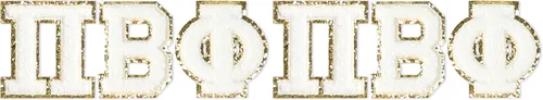 Miniatura 6 de Sorority Shop Pi Beta Phi - Pegatinas de letras de chenilla, parte trasera adhesiva, juego de 3 letras griegas