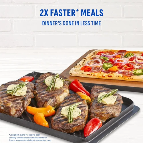 Miniatura 7 de PowerXL SmartSynx Horno de Doble Puerta, 8 Ajustes Preestablecidos de Cocción de Toque Rápido incluyendo Freír al Aire, Tostar, Hornear, Asar