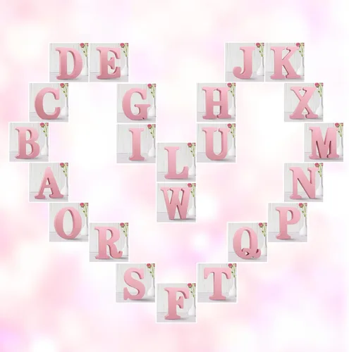 Miniatura 7 de AOCEAN Letras de madera rosa de 6 pulgadas sin terminar Letras de madera para pared MAGA Letras de madera decorativas de pie Tablero de letras