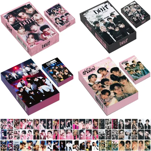 120 piezas de tarjetas fotográficas de Stray-Kids, tarjetas Lomo de Stray-Kids para colección (Beige)
