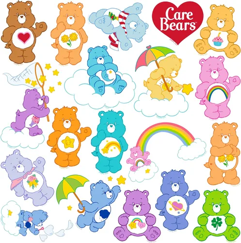 Miniatura 3 de Care Bears - Paquete variado de calcomanías clásicas de vinilo de 50 quilates, tamaño grande, para laptop, botella de agua, álbumes de recortes