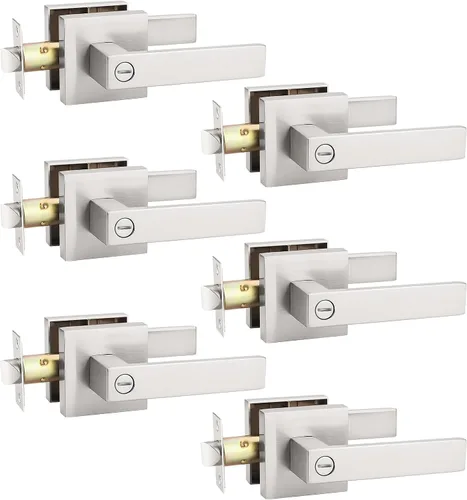 Miniatura 60 de KNOBWELL - Juego de cerradura con 1 picaporte resistente para puertas de una cara, ideal para puertas interiores reversibles, 0.93 libras