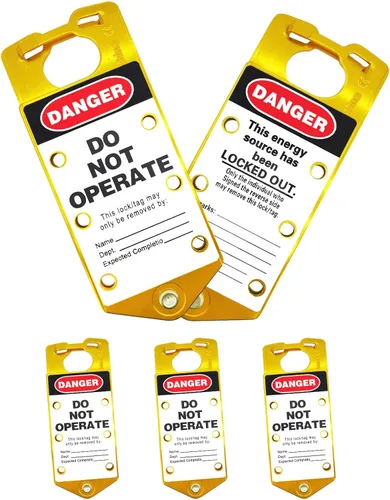 Miniatura 8 de Bloqueo de etiquetado cerrojo 10 Pack 8 agujero diseño ignífugo flor seguridad doble cabeza hebilla de aluminio bloqueo Silver