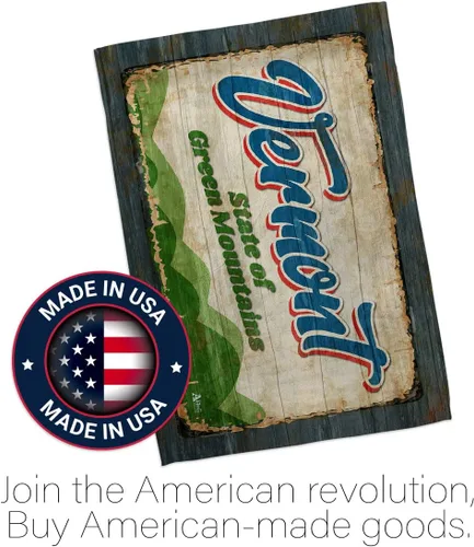 Miniatura 5 de Vermont - Juego de bandera vintage de jardín, colgador de pared de Estados Unidos, territorios de Estados Unidos, República de Estados Unidos, área