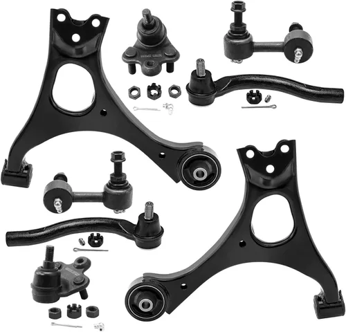 Miniatura 270 de Detroit Axle - Kit de brazos de control de extremo delantero de 8 piezas para Dodge Dakota 00-04, Durango 00-03, 4 brazos de control superior e