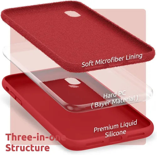 Miniatura 5 de SURPHY - Carcasa de silicona para iPhone XR, suave, a prueba de golpes, con forro de microfibra, compatible con iPhone XR (2018) de 6.1 pulgadas