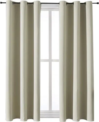Miniatura 160 de ChrisDowa - Cortinas de cenefa pequeñas para cocina, cortinas cortas con ojales y aislamiento térmico para oscurecer la sala y habitación