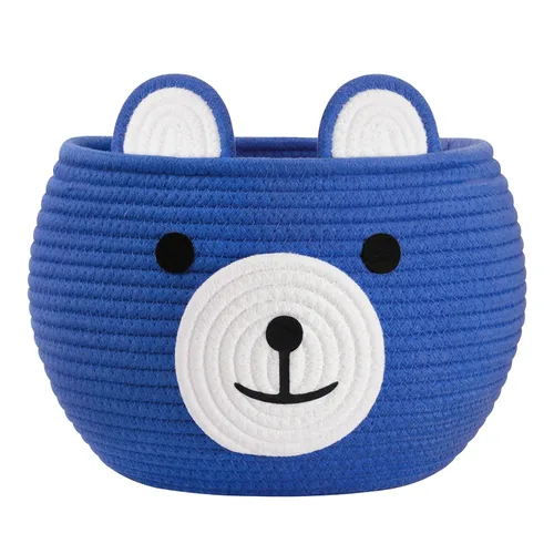 Miniatura 15 de CherryNow Woven Rope Basket, Bear Baskets for Gifts Empty, Large Storage Basket for Living Room Nursery, Decorative Animal Baskets with Handles