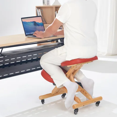 Miniatura 2 de Master Massage - Silla plegable ergonómica de madera para oficina, silla plegable de madera para corrección de postura en el hogar, mejora tu