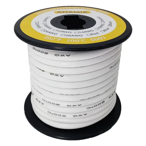 Miniatura 15 de ANAMIA - Alambre de silicona flexible de calibre 6, 6 AWG, conductor de cobre estañado de 3200 * 0.08mm, trenzado de alta temperatura para batería