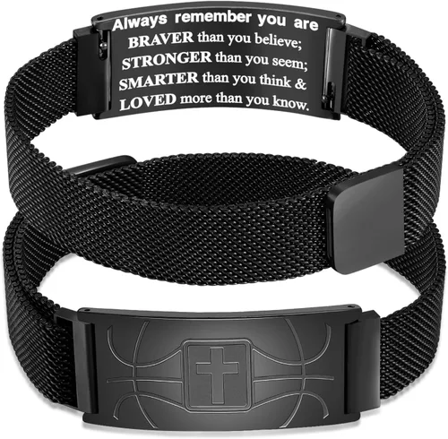 Miniatura 54 de Regalos de graduación, pulsera de fútbol, fútbol, baloncesto, béisbol, regalos de pulsera, pulseras de cruz de fe para hombres, bautismo, primera