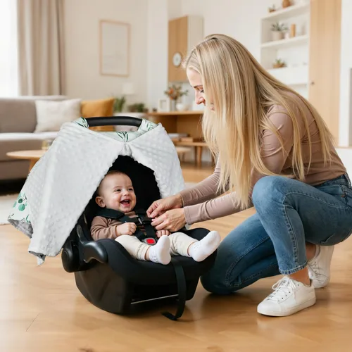 Miniatura 7 de Funda para Asiento de Coche Rquite para Bebé, Fundas de Asiento de Coche para Niña Bebé, Funda de Asiento de Coche Infantil para Invierno, Cálido