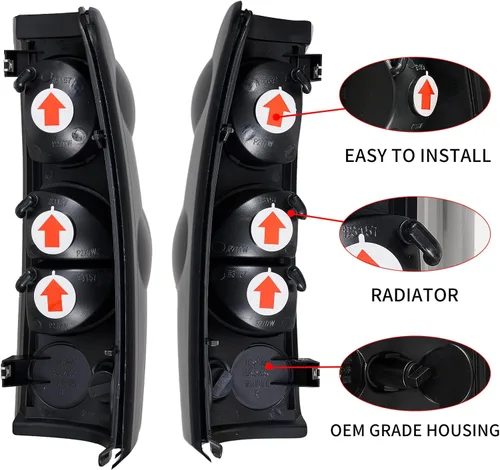 Miniatura 7 de Conjunto de luces traseras compatibles con Chevy Silverado 1500 2500 3500 1999-2006 GMC Sierra 1500 2500 3500 Lámparas de freno traseras Chevrolet