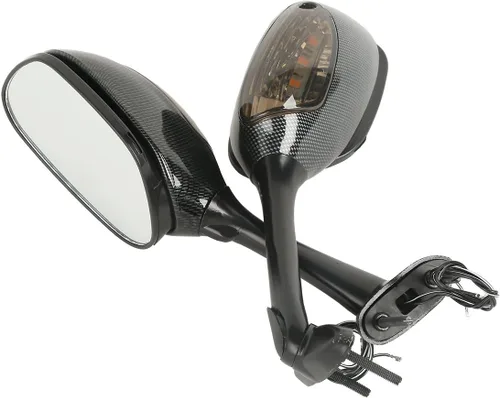 Miniatura 3 de TCT-MOTORPARTS Espejos de retrovisor de carbono con señal de giro LED Compatible con Suzuki GSXR1000 2005-2016; GSXR600/ GSXR750 2006-2025