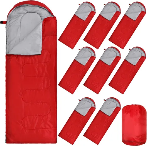 Miniatura 10 de Macarrie 10 Piezas Sacos de Dormir al Por Mayor para Donación a Personas Sin Hogar Refugio Adultos 0 Grados Sacos de Dormir Impermeables con Saco