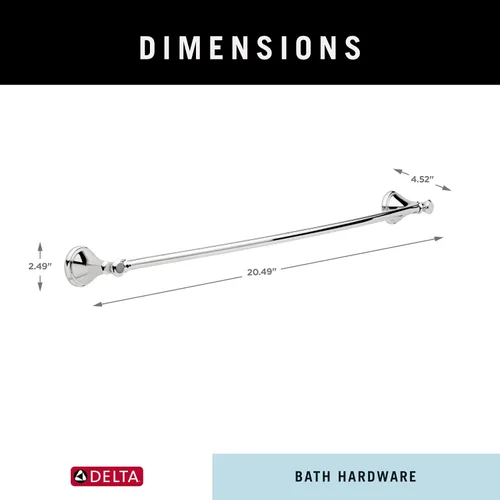 Miniatura 6 de Delta Faucet Cassidy Barra para toallas doble de 24 pulgadas, 79730