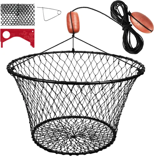 QualyQualy Trampa para anillo de cangrejo de 30 pulgadas, redes de cangrejo resistentes de 4.4/9.5 libras, red de cangrejo para muelle de cangrejo
