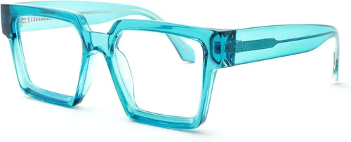 Miniatura 6 de Pro Acme Gafas cuadradas de gran tamaño con luz azul para hombres y mujeres, a la moda, rectangulares, con marco grueso, UV400, gafas falsas