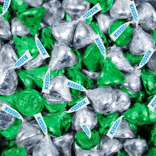 Miniatura 9 de 180 piezas de chocolate con leche Blue & Silver Candy Kisses (1.8 libras)