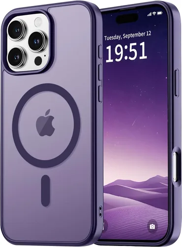 Miniatura 12 de vnnink para iPhone 12 y iPhone 12 Pro, funda de teléfono celular translúcida con protección contra caídas de grado militar, mate magnética