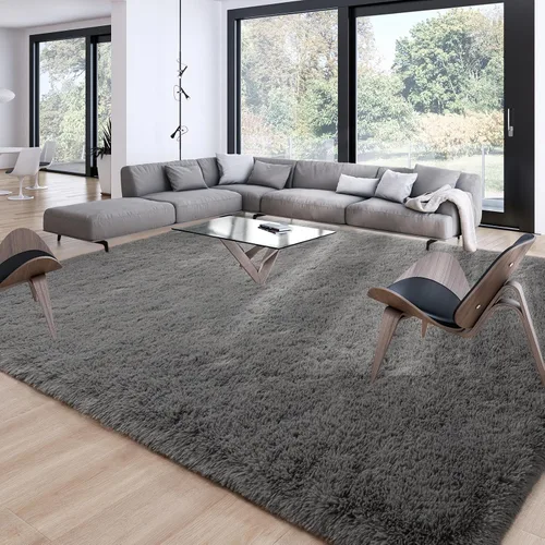 Miniatura 50 de Merelax Alfombra Moderna Suave y Esponjosa Shaggy para Dormitorio Sala de Estar Decoración de Sillas Pequeñas Alfombras Tapetes para Pies Piso, Verde