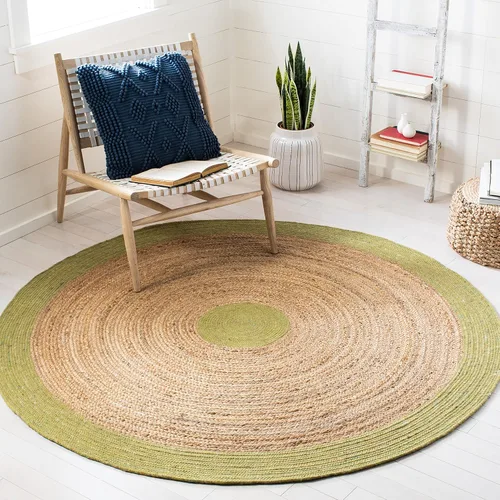 Miniatura 33 de SAFAVIEH Braided Collection BRD910B - Alfombra redonda de yute reversible de 3 pies, color beige y natural, hecha a mano