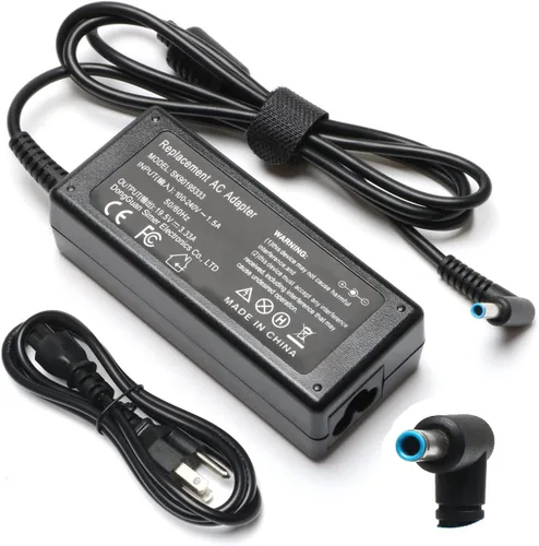 Cargador redondo de punta azul de 65 W y 45 W, compatible con HP Chromebook Laptop 11 14 G3 G4 X360, Pavilion x360 14 15 17, Envy 13 15 X360 ProBook