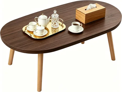 Miniatura 19 de Mesa de Centro, Mesas de Centro Pequeñas de 23.6", Mesas de Centro Redondas Negras para Sala de Estar, Mesa de Piso para Sentarse en el Suelo, Mesa
