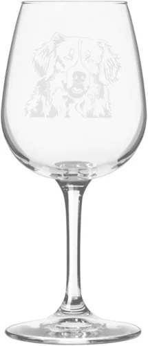 Miniatura 151 de Copa de vino de 12.75 onzas con diseño de perro grabado