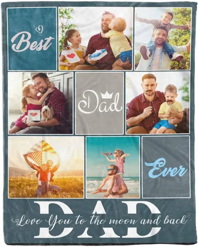 Miniatura 30 de D-Story Manta de hijo, divertidas mantas personalizadas con fotos, regalo para papá, manta de disfraz, regalo para hija, regalos personalizados