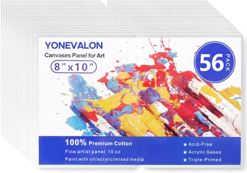 Miniatura 13 de YOURSORTER Lienzos para Pintar Paquete de 28, Tableros de Lienzo de Pintura en Blanco de 11x14 Pulgadas, Paneles de Lienzo de Algodón 100%