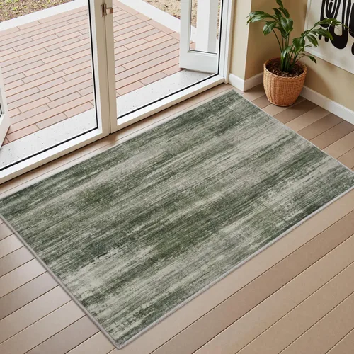 Miniatura 12 de PADOOR Alfombra moderna abstracta para entrada, alfombra lavable de 2 x 3 pulgadas, antideslizante, ultra suave, de pelo bajo, para puerta