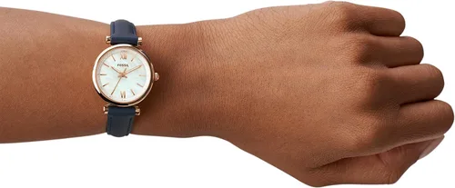 Miniatura 5 de Fossil Carlie Mini reloj de cuarzo de acero inoxidable y cuero para mujer Carlie Mini - ES4502