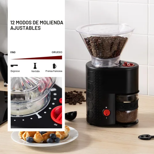 Miniatura 3 de Molino de café eléctrico con cuchillas Bodum Bistro, Negro