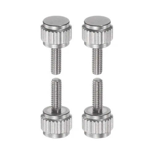 Miniatura 6 de HARFINGTON 4 pinzas Vernier tornillos de bloqueo M2x4mm cabeza plana redonda moleteada pulgar perilla pernos