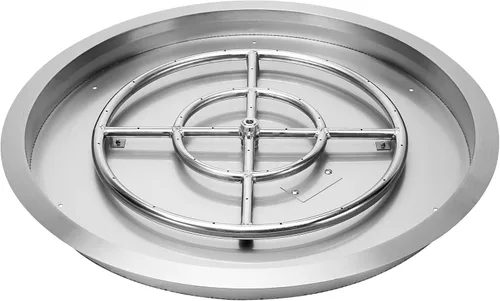 Miniatura 11 de Stanbroil Quemador Empotrable para Fogata de 13 Pulgadas, Inserto Redondo para Fogata de Propano y Gas Natural para Mesa de Fuego DIY, Fogata