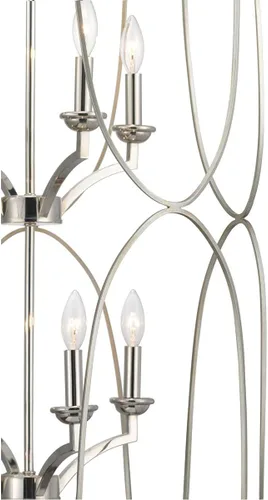 Miniatura 4 de Progress Lighting P500177-134 Colección Landree Foyer de ocho luces, Silver Ridge