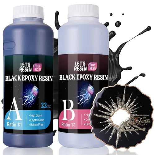 Miniatura 7 de LET'S RESIN EPOXY RESIN Resina epoxi blanca, kit de epoxi de alto brillo y sin burbujas de 44 onzas, resina autonivelante y endurecedor para Blanco