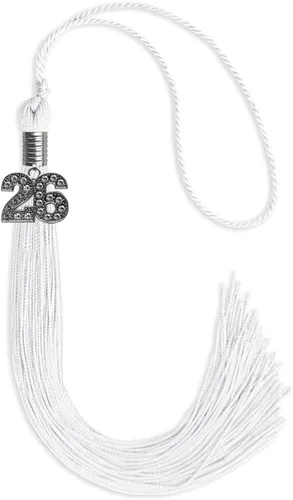 Miniatura 123 de Endea Graduation Borla de un solo color con dije de plata brillante (oro antiguo, 2022)