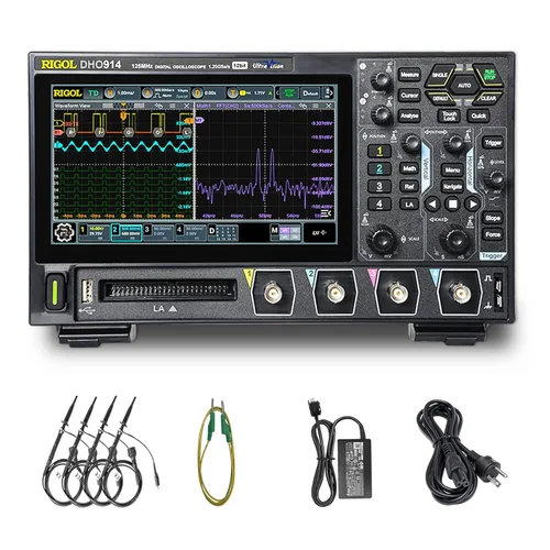 Miniatura 9 de RIGOL Osciloscopio digital DHO914S 125 MHz 4-Ch + 16 Digital 1.25 GSa/s 12-bit 50 Mpts UltraAcquire 1,000,000 wfms/s AFG + Bode Plot LAN/USB/HDMI