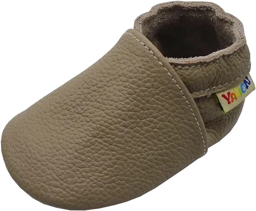 Miniatura 11 de YALION - Mocasines de cuero suave para bebés, niños y niñas, para gatear y dar sus primeros pasos