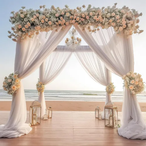 Miniatura 19 de PARTISKY Cortinas de telón de fondo de gasa negra de 10 x 7 pies, cortinas de fotos de tela transparente sin arrugas para boda, ceremonia, arco