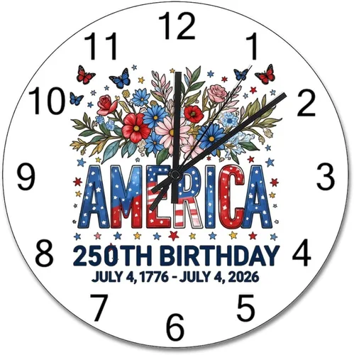 Miniatura 7 de Reloj de pared de madera rústica personalizado de 10 pulgadas, silencioso sin tictac, funciona con pilas, para sala de estar, dormitorio, cocina, En