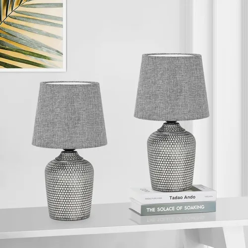 Miniatura 14 de Sucolite Juego de 2 lámparas de mesa pequeñas de 11.8 pulgadas, lámparas de mesita de noche para dormitorio, habitación de los niños, bonitas