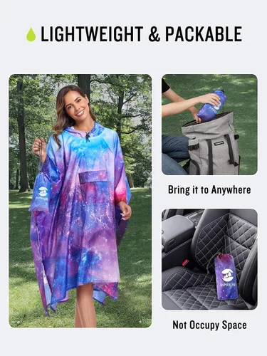 Miniatura 4 de Impermeable con capucha estilo poncho, para hombres y mujeres