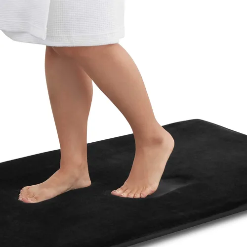 Miniatura 20 de Alfombra de Baño de Espuma Viscoelástica Antideslizante Absorbente Súper Acogedora de Terciopelo para Baño (17 pulgadas X 24 pulgadas, Autumn Glaze)